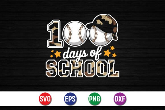 100 Days of School Baseball SVG: A Versatile Graphic for T-Shirt Designs