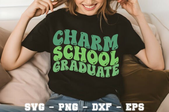 Charm School Graduate SVG: A Versatile Graphic Design Asset for T-Shirt Designs