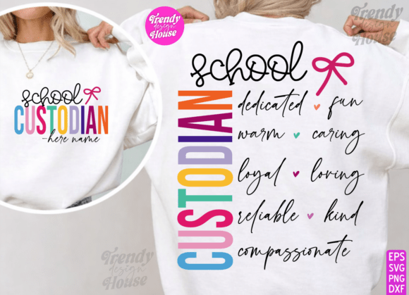 Custom School Custodian SVG PNG Teacher Graphics