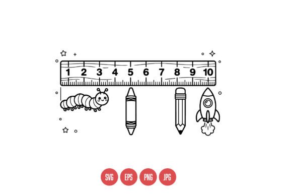 Cute Vector School Supplies SVG for Graphics and Illustrations