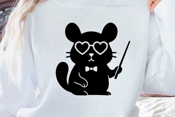 Funny Teacher Chinchilla SVG Silhouette Graphics