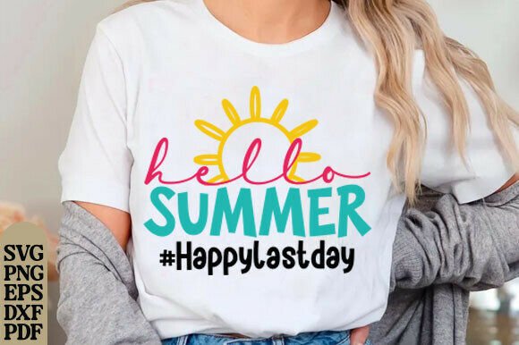 Hello Summer SVG: A Versatile Graphic Design Asset for T-Shirt Creations