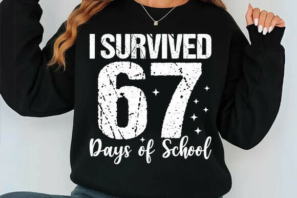 I Survived 67 Days of School PNG SVG: A Versatile Graphic for T-Shirt Designs