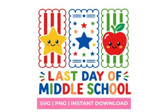 Last Day of Middle School SVG Graphics