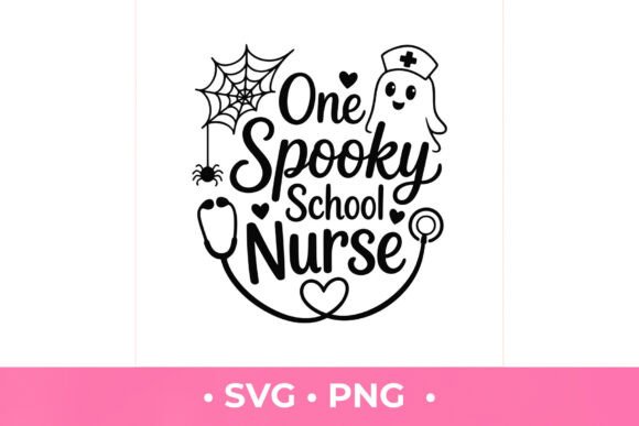 One Spooky School Nurse SVG – A Unique Graphic Design Asset for T-Shirt Designs