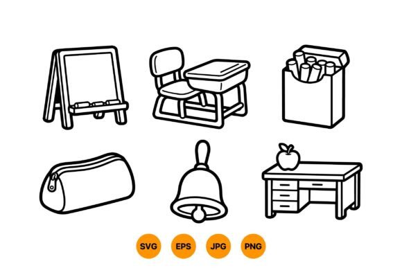 School Classroom SVG Icons