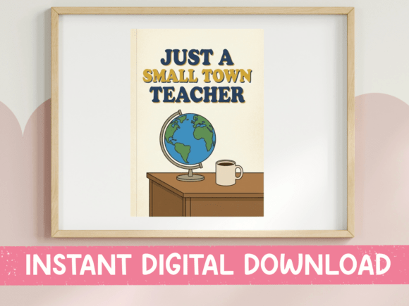 Small Town Teacher Retro SVG for Graphics and T-Shirt Designs