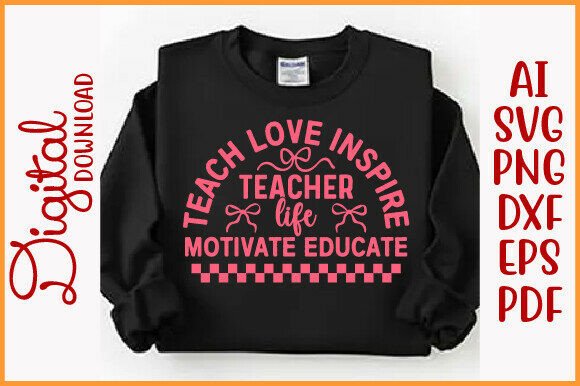 Teacher Life Svg, Teacher Coquette Svg