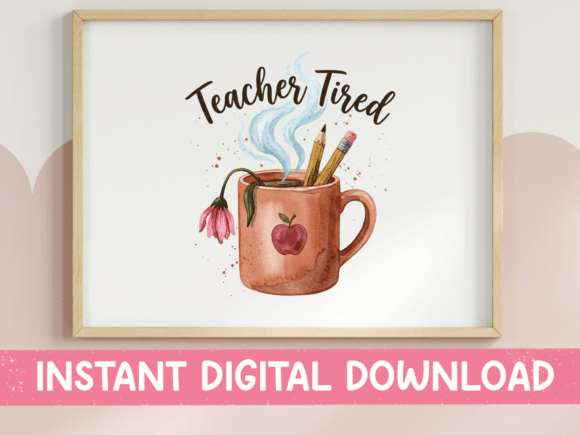 Teacher Tired SVG: A Unique Graphic for T-Shirt Designs