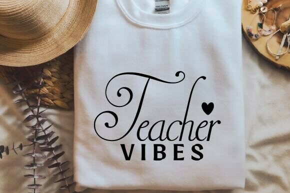 Teacher Vibes SVG PNG T-Shirt Designs